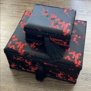 2 Cherry Blossom Storage Boxes